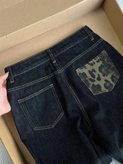 Streetwear Jeans Bottoms Pantalon Femme High Waist Vintage Straight Y2k Wide Leg Pants Casual Chic Denim Trousers