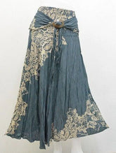 Bohemian Skirts Roupas Saia Long Jupe Boho Flowers Elastic Waist Skirt Faldas Bottom Clothes