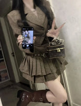French Vintage Chic Short Suit Jacket