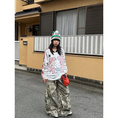 ZHIZOU Gothic Baggy Y2k Jeans American Embroidery Jean Pants Vintage Harajuku Oversize Denim Trousers