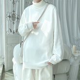 Turtleneck sweater Warm Knitted Shirt Loose, soft
