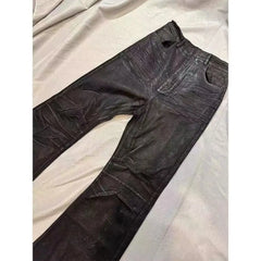 American Retro Heavy Industry High Street Coated Micro-Flared Jeans