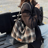Vintage Korean Shoulder Shopper Bag