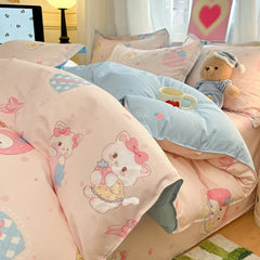 100% Cotton Printed Duvet Cover Single Piece Fresh Style Bedding Cover Soft Breathable Quilt Cover