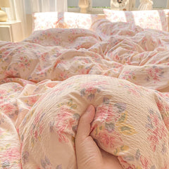 Floral Style Duvet Cover Breathable Quilts Cover Single/Double/Queen Size Comforter Cover Home Bedding (Pillowcase Need Order)