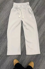 Y2K American Harajuku Vintage Loose Double Waist Sweatpants Streetwear Hip Hop Letters Embroidered Casual Pants