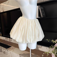 Bubble Mini Skirt Balloon Skirt Vintage Hottie High Waist Puffy Short Skirt