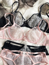 Sexy Lace Cutout Ultra-Thin Push-Up Bra Set