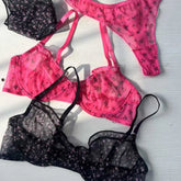 Sexy Lace Floral Prints Lingerie Set