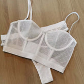Sexy lace ultra-thin bra briefs Set