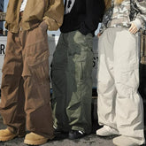 Big Pocket Cargo Pants Loose Straight Wide Leg Trousers Baggy Outdoor Workwear Pants Man Hip Hop Sweatpants