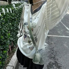 Korean Y2k Butterfly Print T-shirts