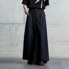 Gothic Y2K Single Layer Thick Japanese Culottes Dark Style Streetwear Draped Personality All Match Casual Pants Unisex