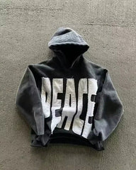 American Oversized Pattern Printed Zipper Hooded Sweater Y2K Gothic Harajuku Hip Hop Couple Hoodies