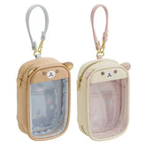 Rilakkuma Korilakkuma Clutch Bag Key Chain Couple Anime Relax Bear PU Coin Purse Pendant Jewelry Storage Key Wallet Kids Gift