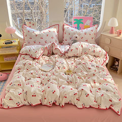 Lace Single Item Quilt Cover Skin-friendly Cotton Korean Version French Shell Quilt Cover Two People Use Bedding