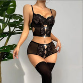 Underwire Lenceria Sexy Lingerie Open Bra Lace Babydoll Chemise Erotic Underwear