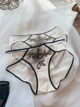 Women's French Style Light Luxury Embroidered Mesh Panties | Sexy Transparent Low-Rise Briefs