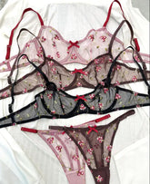 Women's Lingerie Ultra-Thin Breathable Embroidered Lace Sexy Bras Large Size Underwear