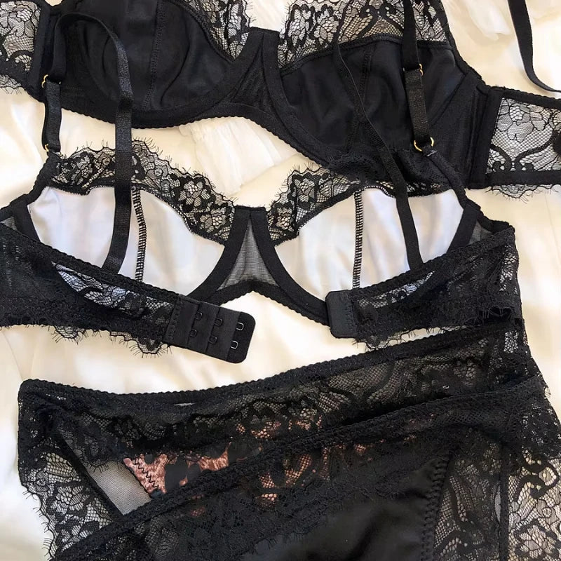 2 Pieces French Leopard Print Bra Underwear