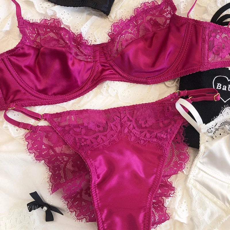 2 Pieces Rose Sexy Underwear