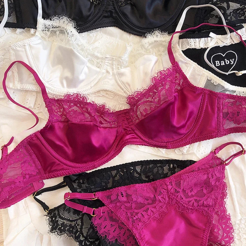 2 Pieces Rose Sexy Underwear