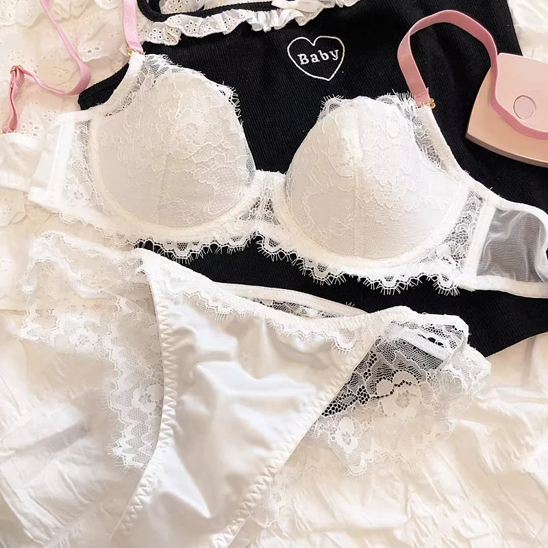 2 Pieces Sexy Lace Embroidery Underwear