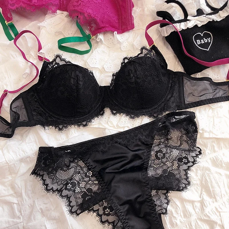 2 Pieces Sexy Lace Embroidery Underwear