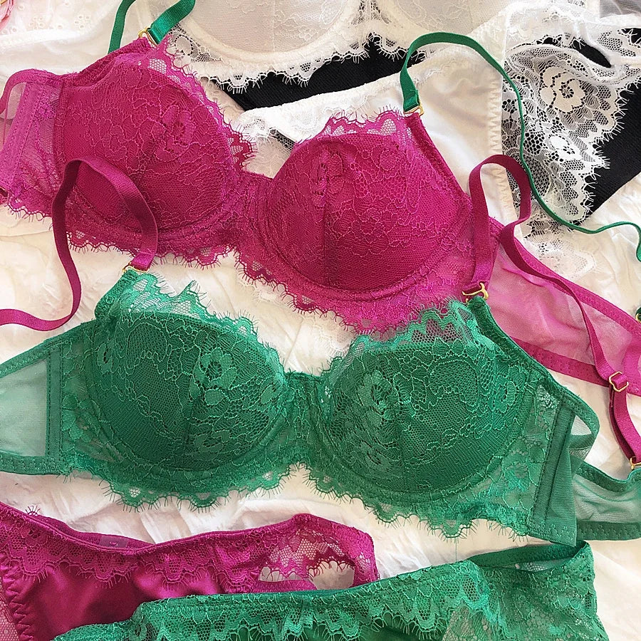 2 Pieces Sexy Lace Embroidery Underwear