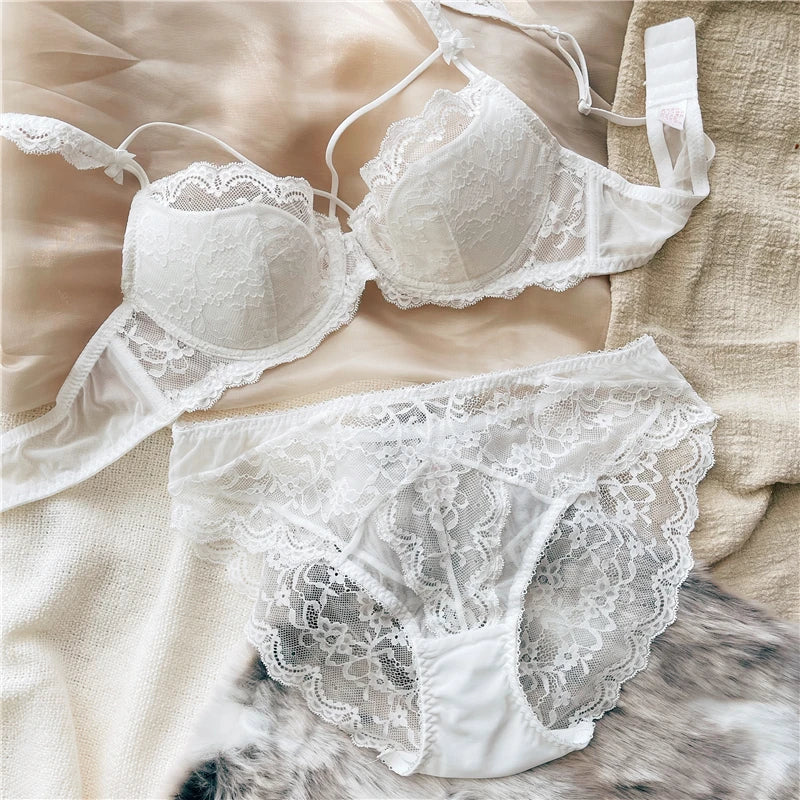 2 Pieces Sexy Lace Push Up Bra Set