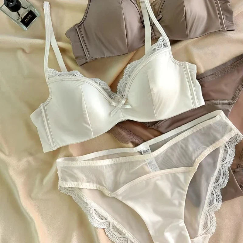 2 Pieces Sexy Thin Cup Lingerie Set