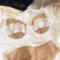 2 Pieces Sexy Ultra Thin Lace Bra Set