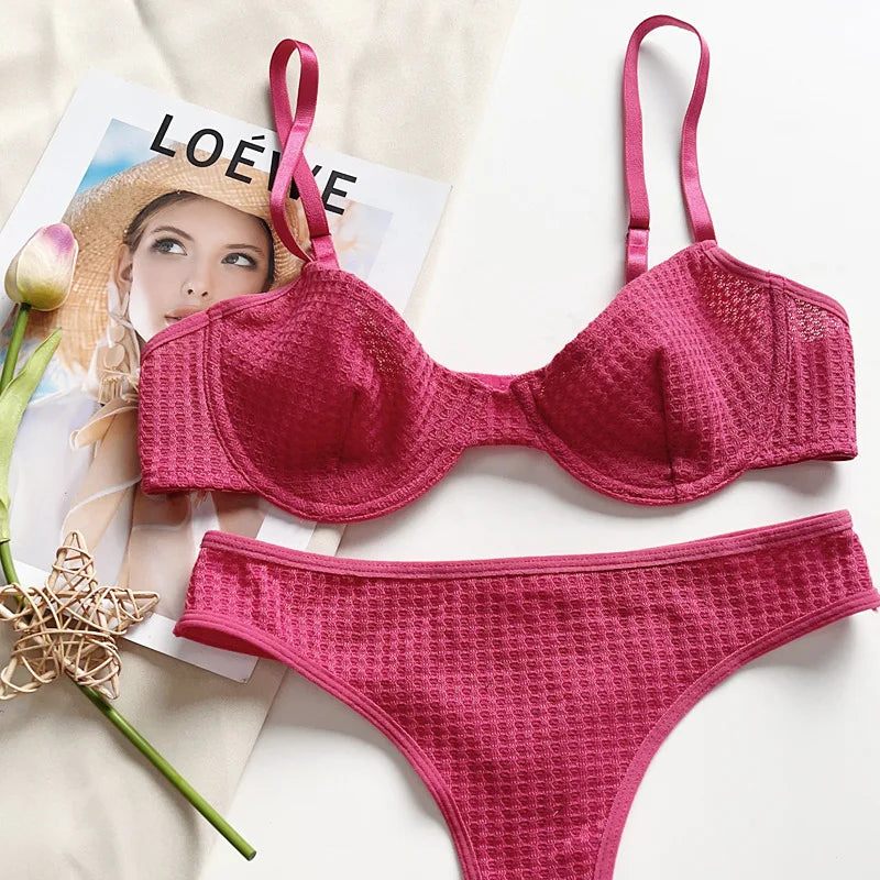 2 Pieces Ultra Thin Lingerie Set