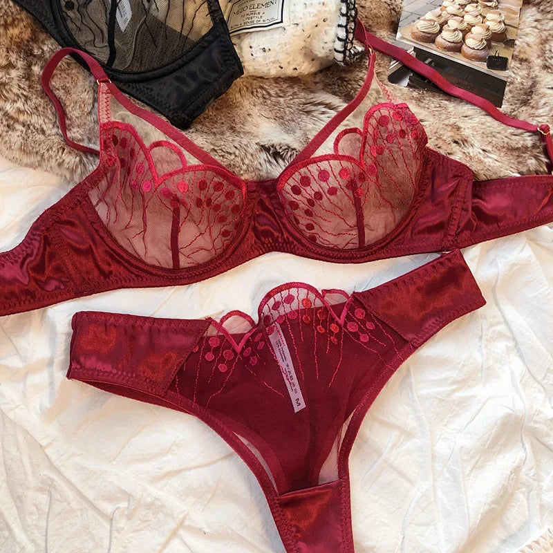 2 Pieces Women Bra and Panties Set