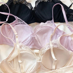 2 Pieces Women Satin Underwear
