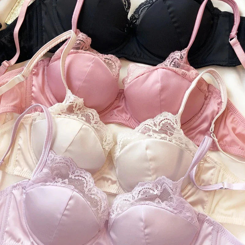 2 Pieces Women Satin Underwear