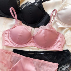 2 Pieces Women Satin Underwear