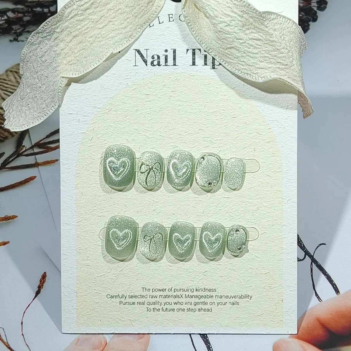 10pcs Festive Red Oval Short Press-On Nails with Cute Tomato Design Glossy Finish Holiday Nail Art Set