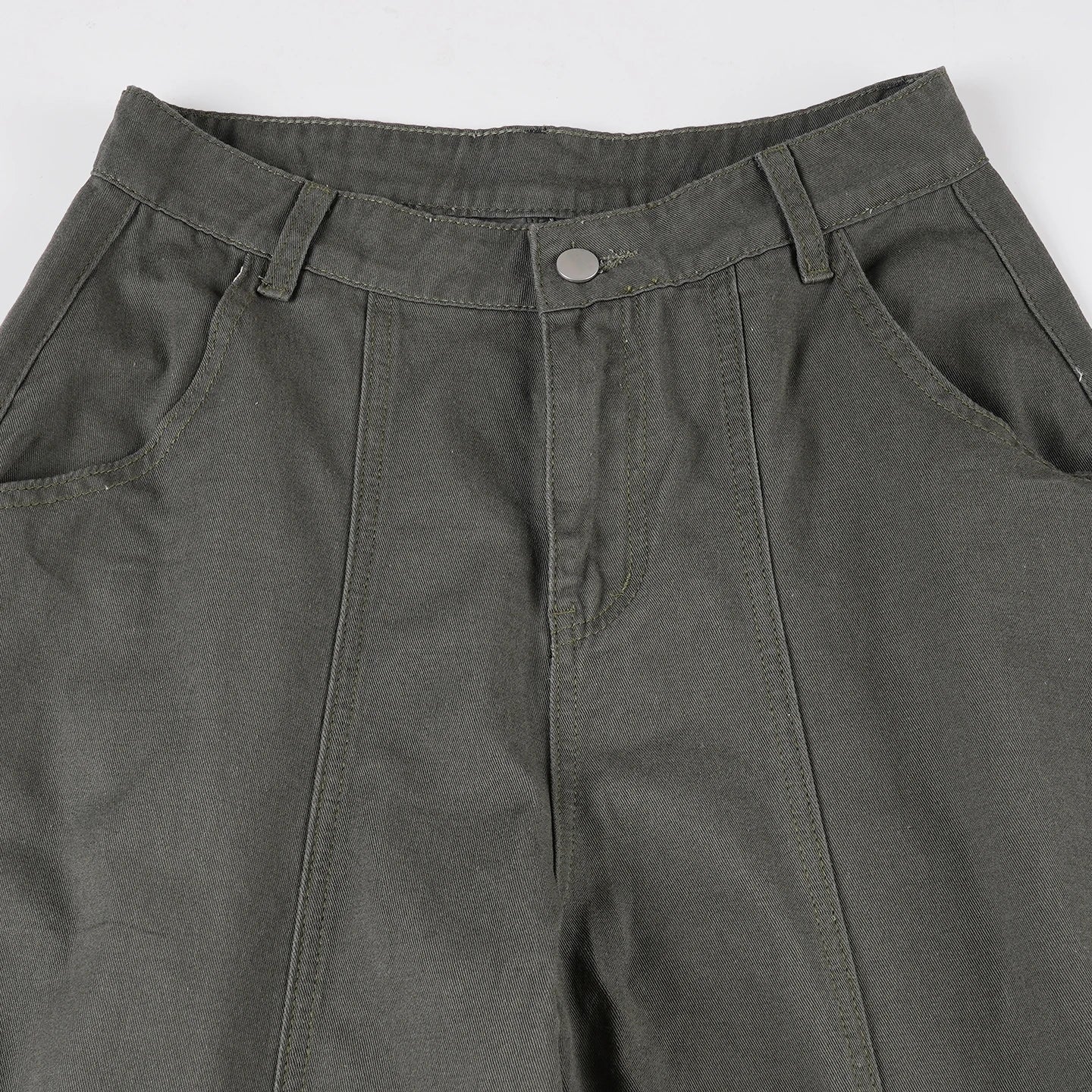 Rockmore American Street Parachute Pants Baggy Jeans Y2K Vintage Straight Cargo Pants Low Raise Wide Leg Denim Trousers