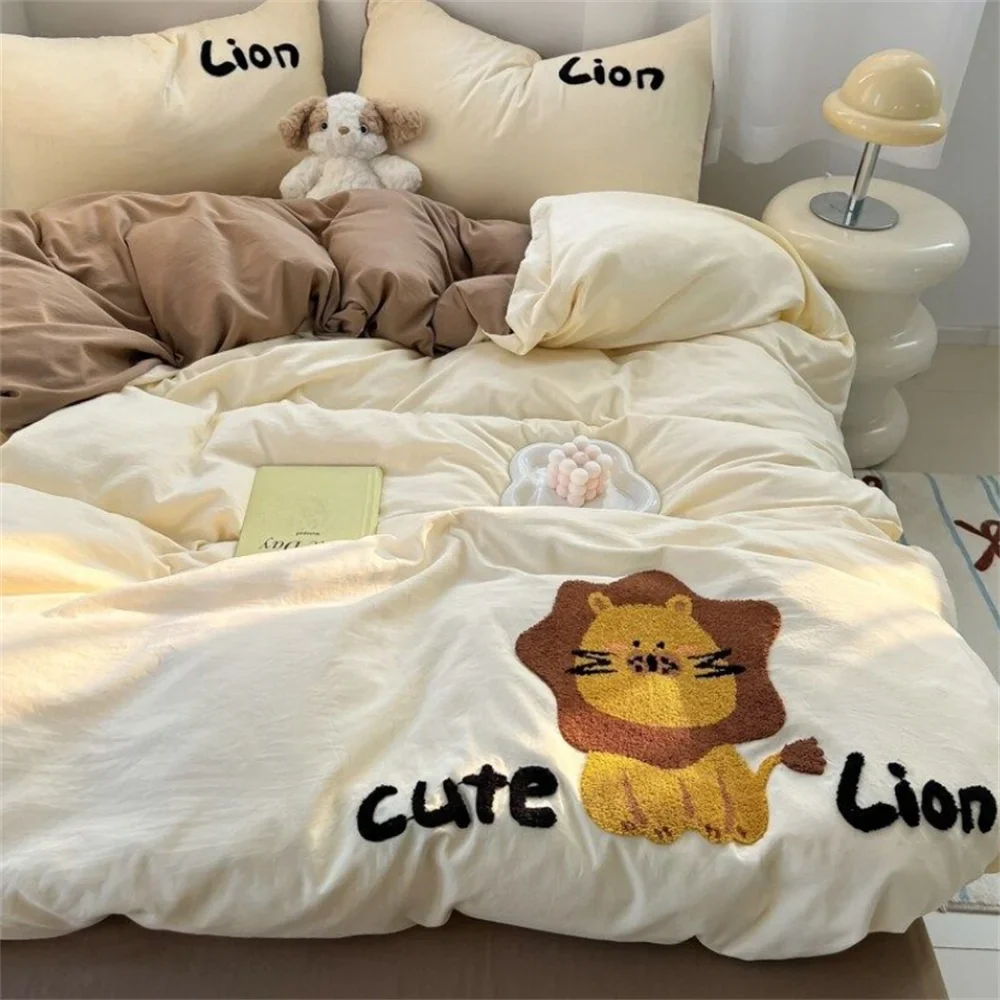 Cartoon German Cat Towel Embroidery Sanded