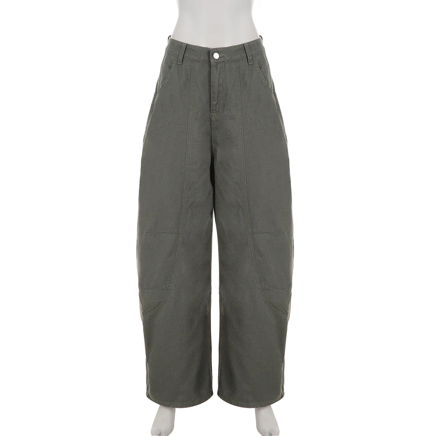 Rockmore American Street Parachute Pants Baggy Jeans Y2K Vintage Straight Cargo Pants Low Raise Wide Leg Denim Trousers