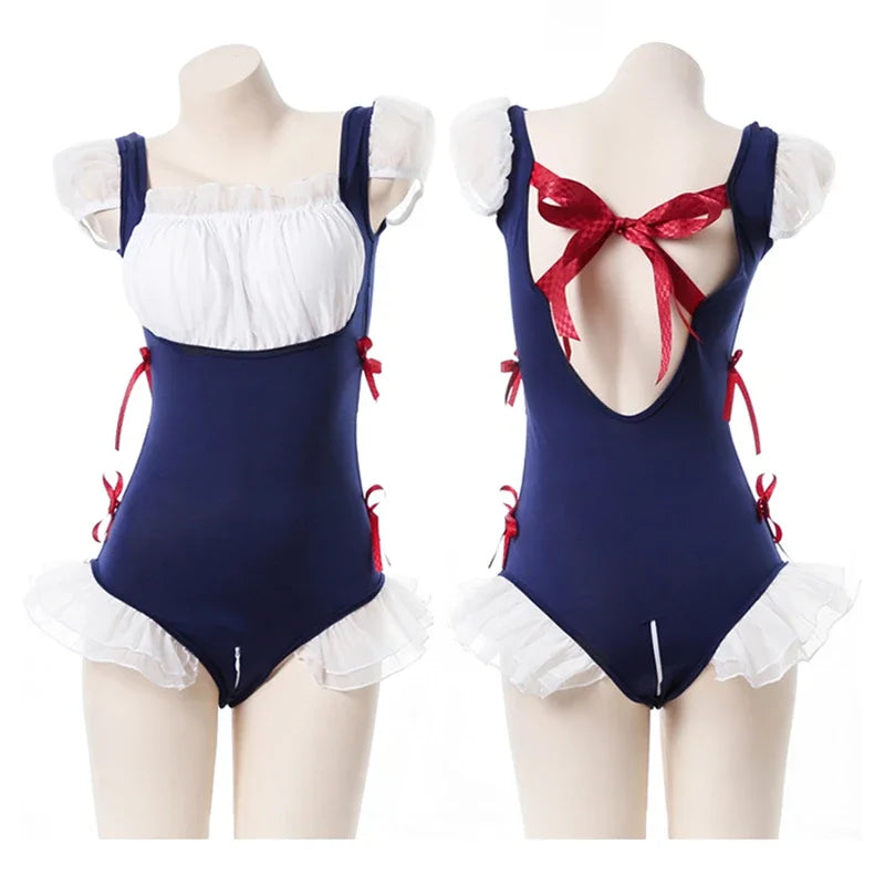 Anime Kawaii Lolita Maid Outfit Costumes Cosplay Women Sexy Lingerie