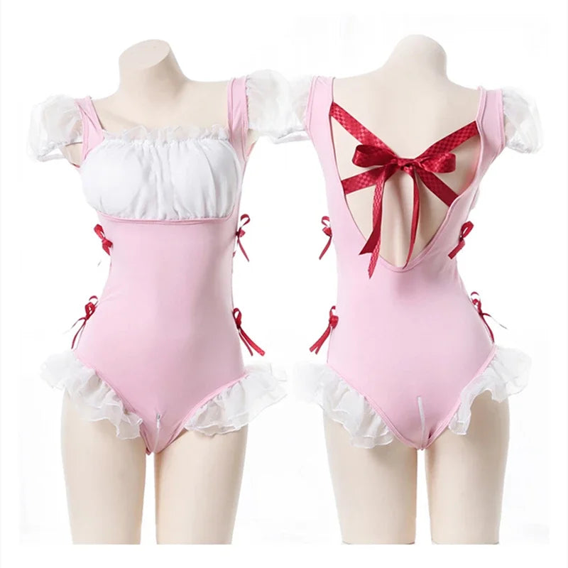 Anime Kawaii Lolita Maid Outfit Costumes Cosplay Women Sexy Lingerie