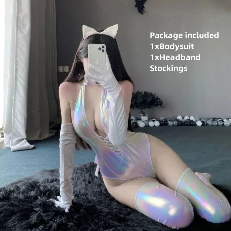Anime Laser Bodysuit Stocking Rave Outfit