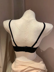 Black Embroidered Lace Bra