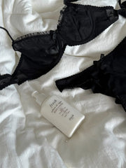 Black lace mesh lingerie feel Underwear