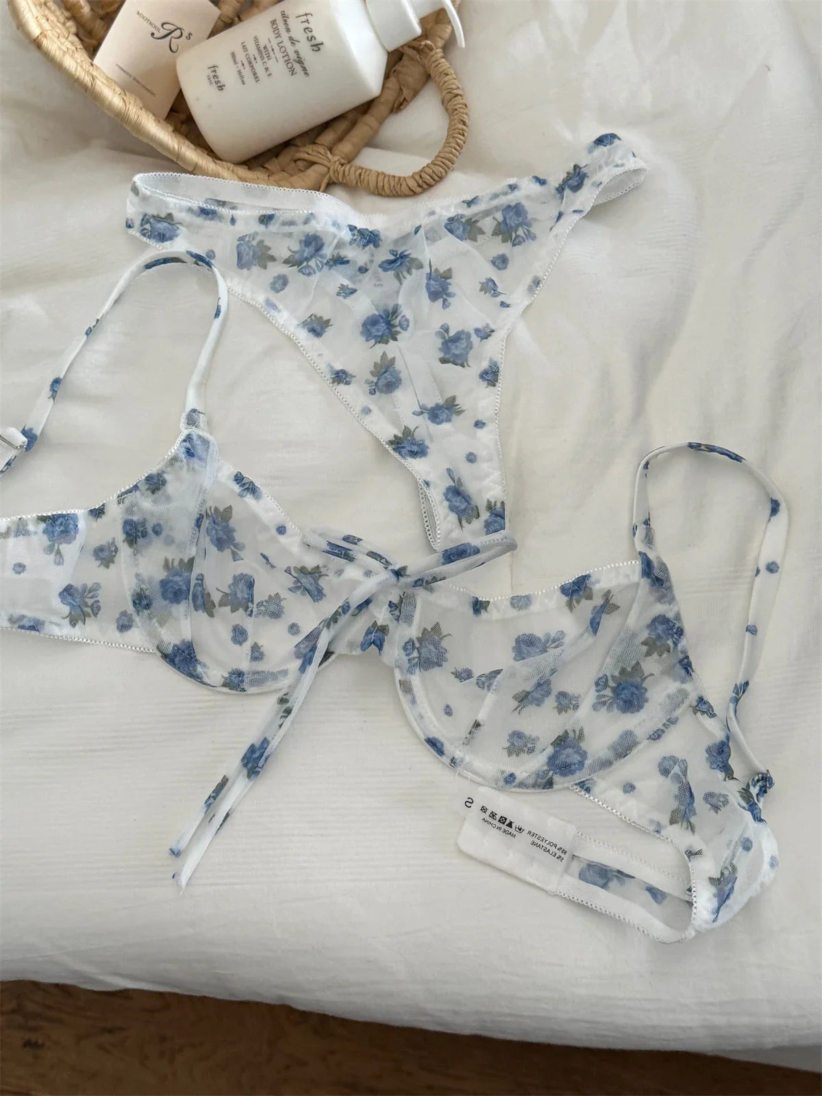 Bra floral women small fresh Underwear