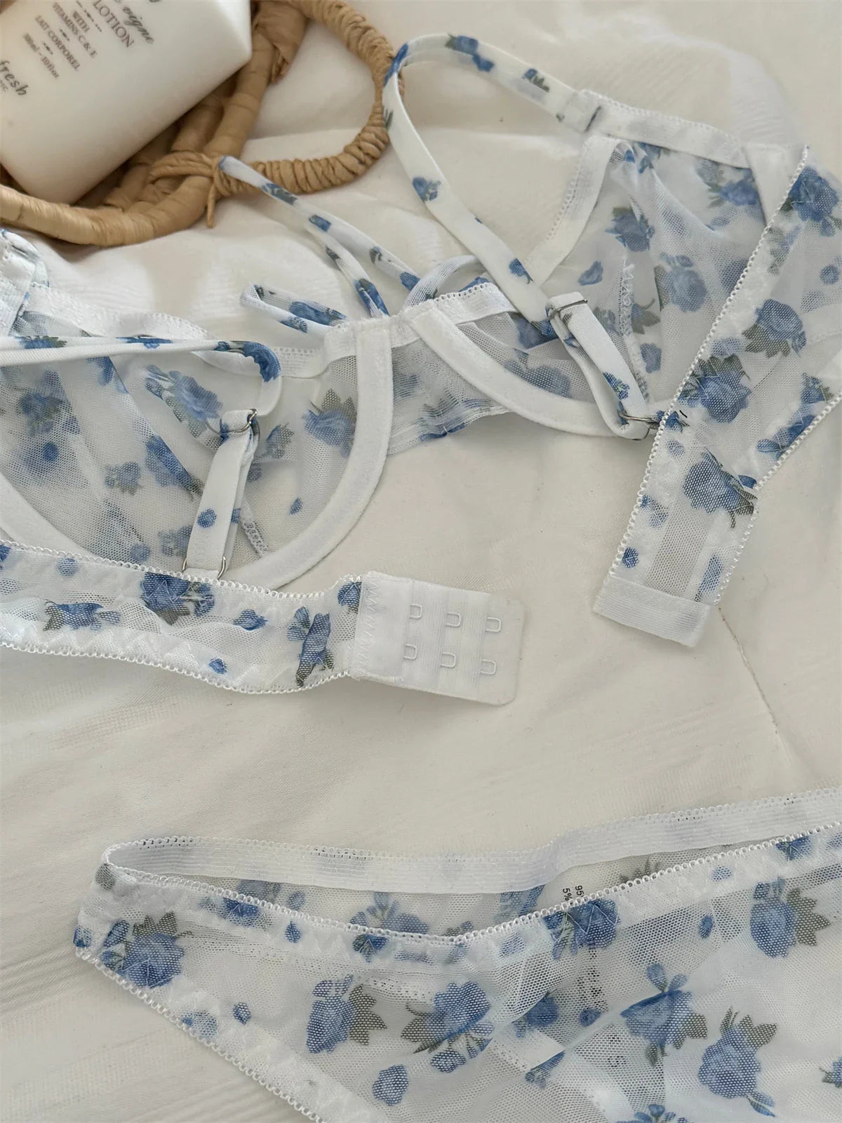 Bra floral women small fresh Underwear