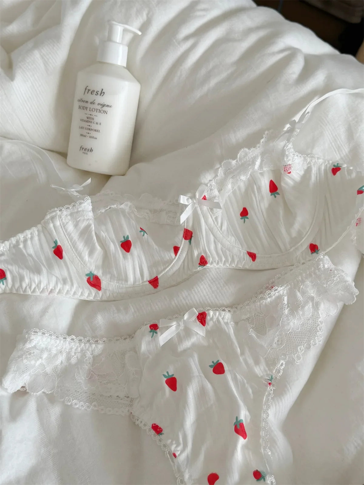 Bra floral women small fresh Underwear