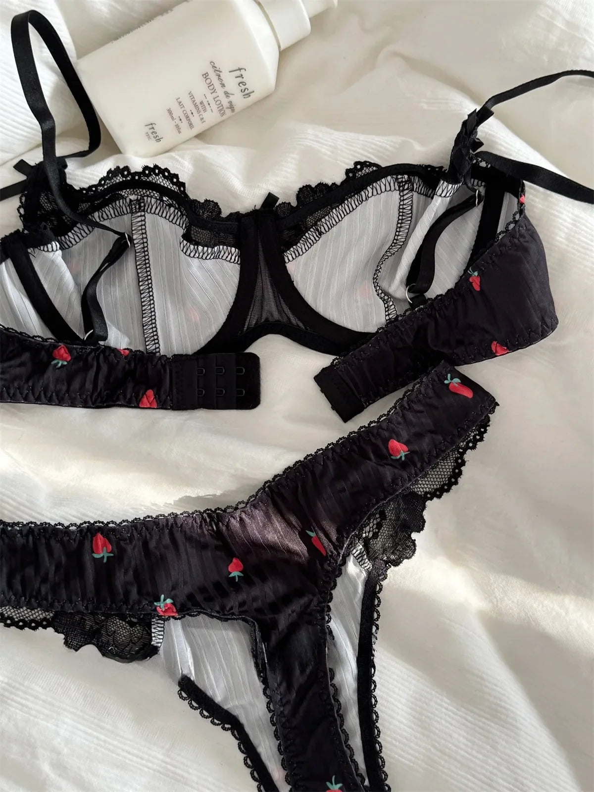 Bra floral women small fresh Underwear